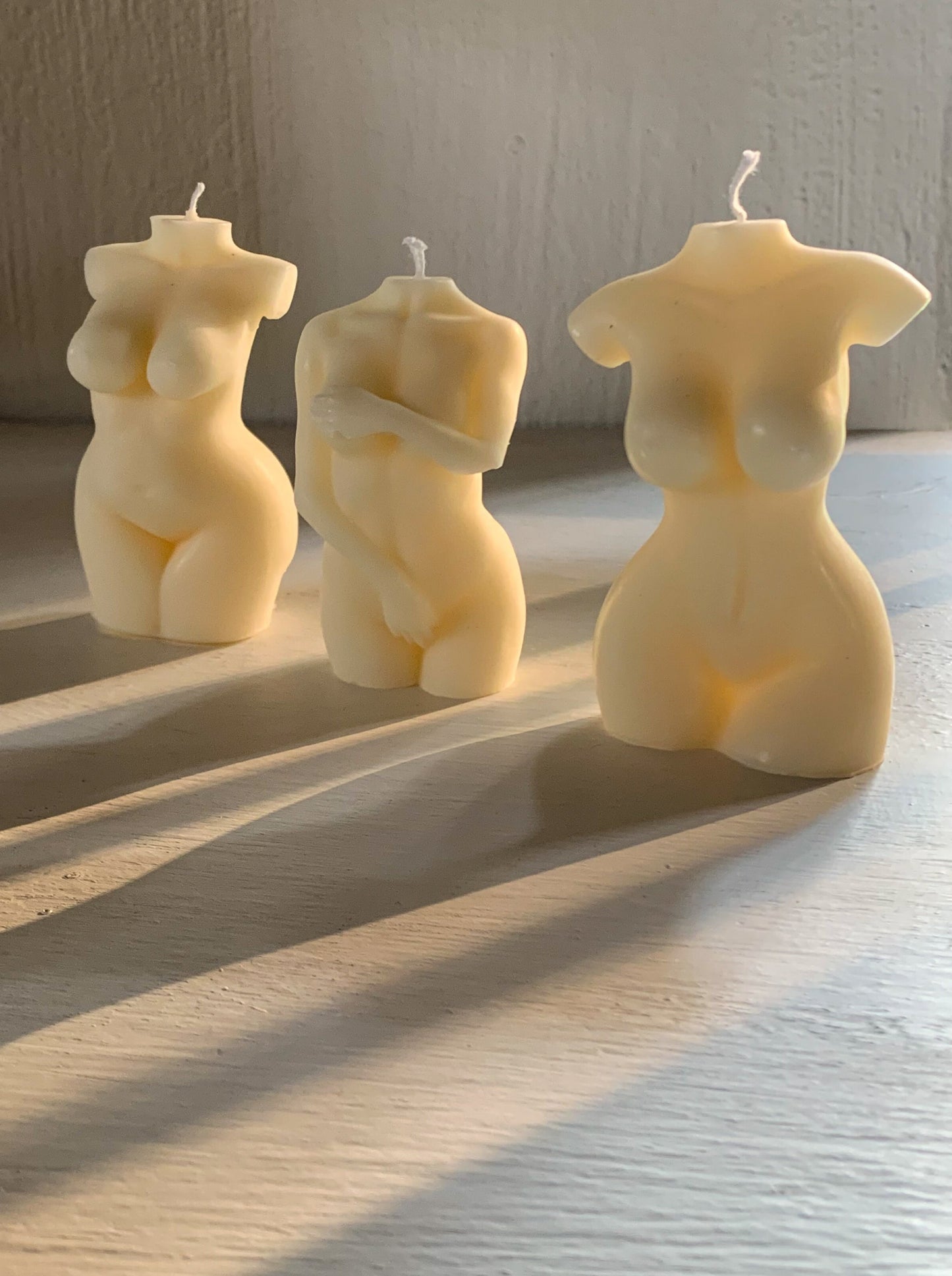 Set of 3 Female Body Candles