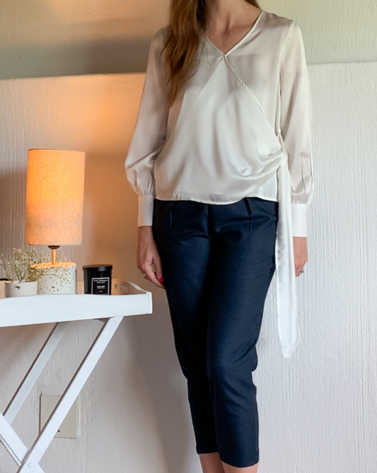 Ivory Wrap Shirt