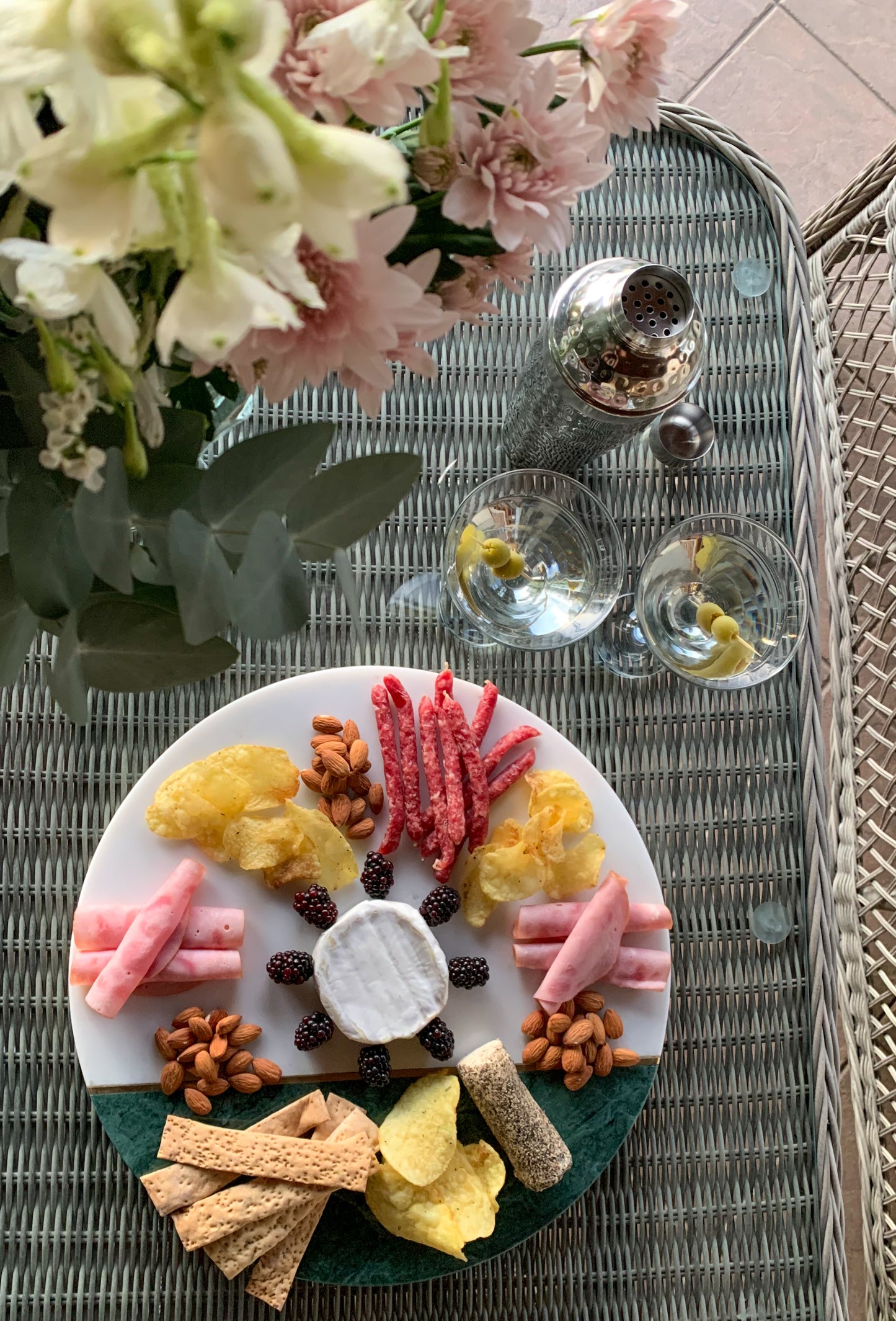 Hand-Cut Marble Serving Platter